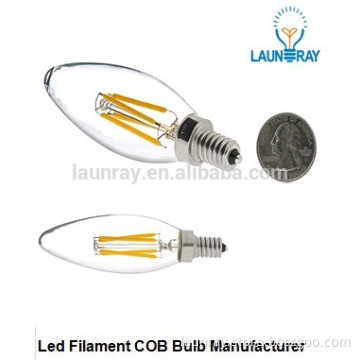 Led Filament Candle Lamp 2W 4W 6W LED Candelabra Bulb Dimmable Warm White Llight